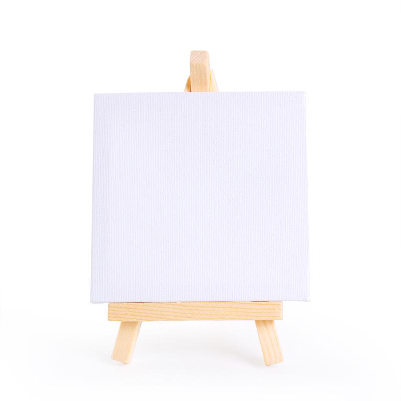 Solid Wood Mini Easel & Picture Frame with Paints - Children s Tripod Phone Holder
