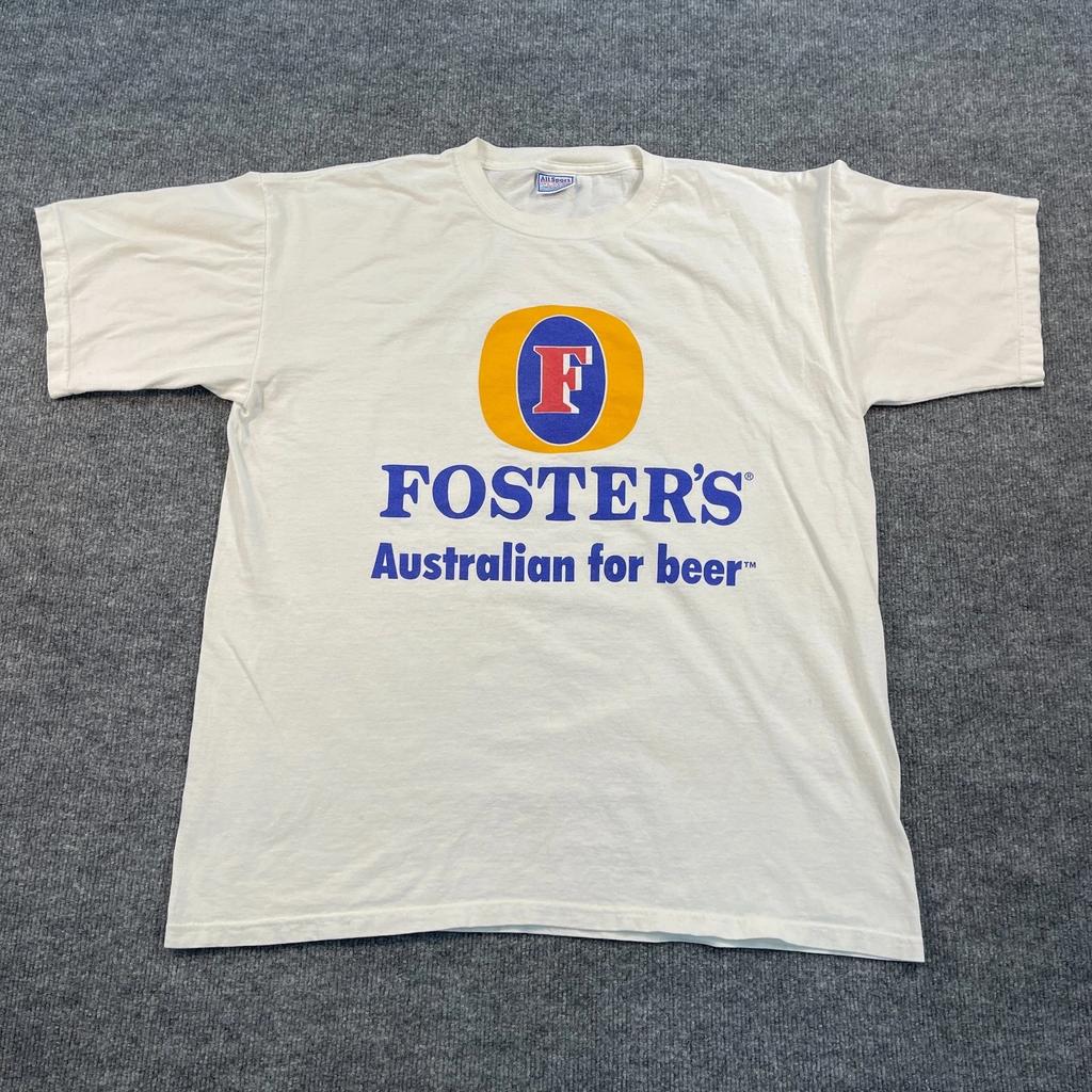 Vintage 90s Foster's Australian Beer Shirt XL 24x29 US Grand Prix The-Red-Garter