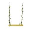 Parrots Bridge Hammock Swing Bridge Swing Standing Training Supplies Bridge Wood Hammock with Twisted Rope Toy
