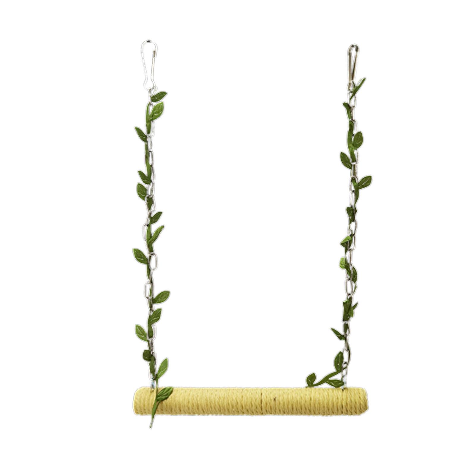 

Parrots Bridge Hammock Swing Bridge Swing Standing Training Supplies Bridge Wood Hammock with Twisted Rope Toy 5