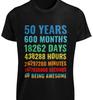 70th 60th 50th 40th 30th 21st Birthday T-SHIRTS Years Months Days Awesome TEE