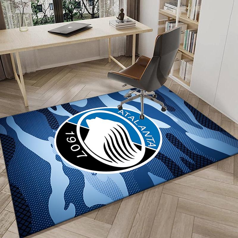 1PC Football Atalanta Rug Game Carpet, Floor Mat for Bedroom Living Room Entryway Rug, Home Decor Idea Gift for Christmas Birthday