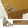 12pcs Metal Hollow Shape Corner Antique Style Edge Protector  Home & Office Daily Supplies