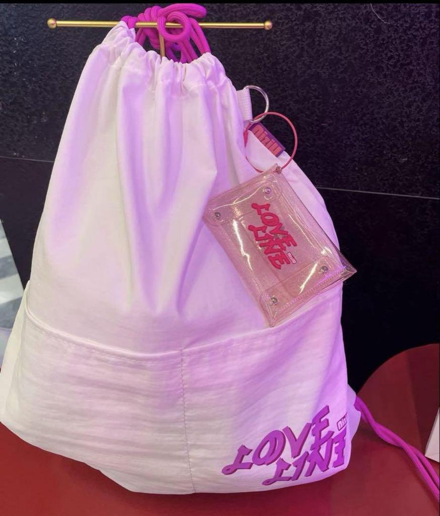 [USED] NiziU Pop-up Cafe LOVE LINE String Bag