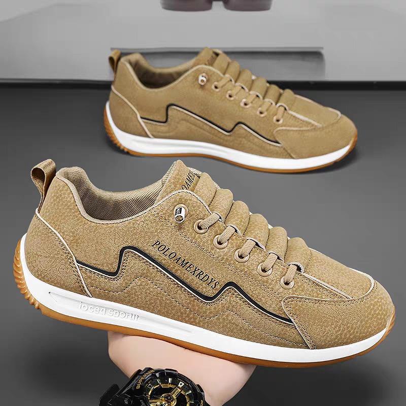 Autumn men's sports shoes breathable and comfortable casual shoes soft sole soft surface trendy youth running shoes men's board shoes