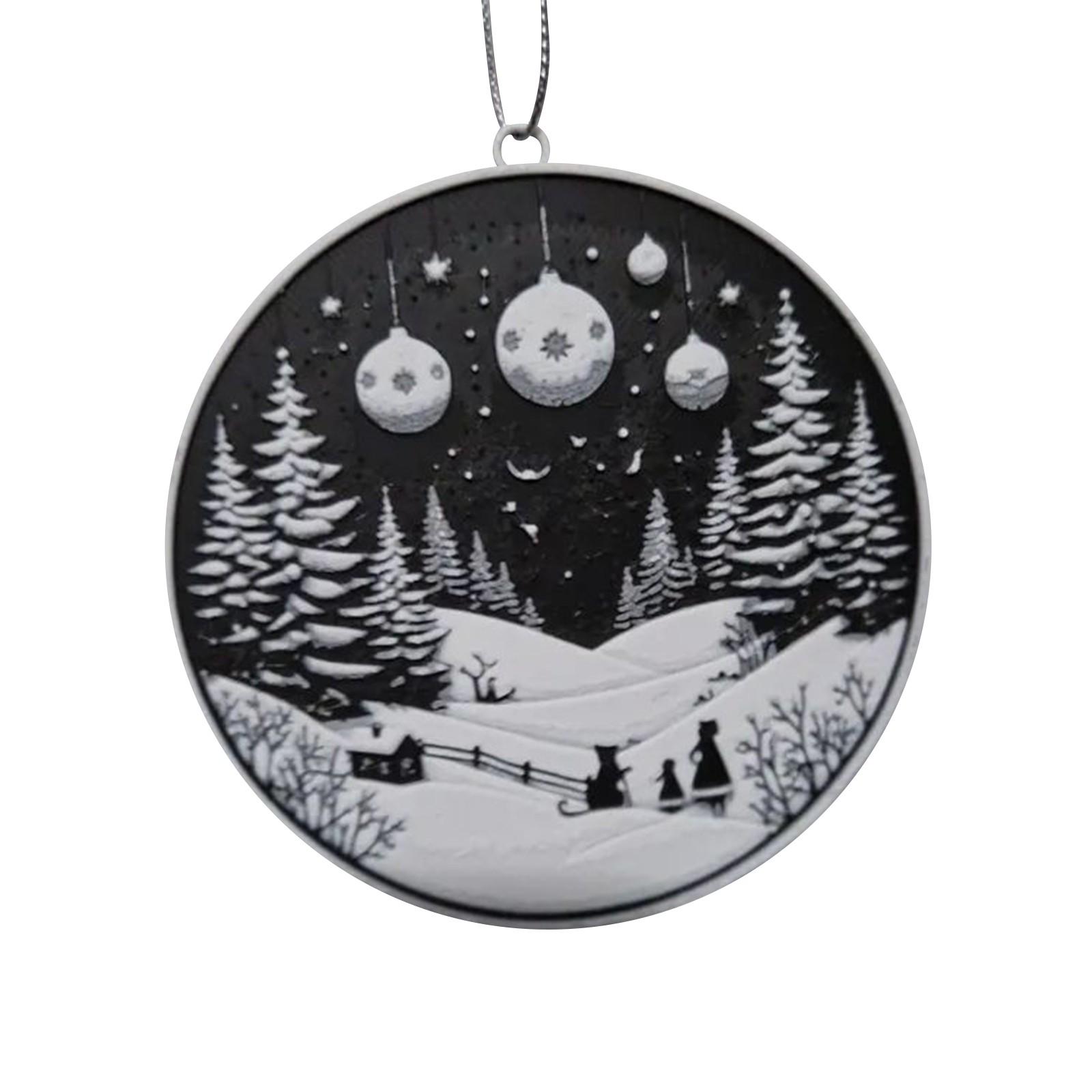 

Рождественский плоский кулон, напечатанный на 3D-принтере One Size