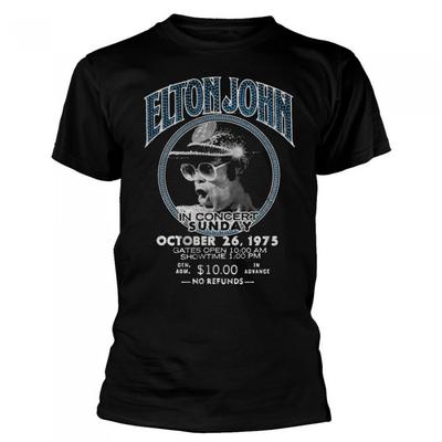 Elton John Unisex volwassen Live In Concert katoenen T-shirt