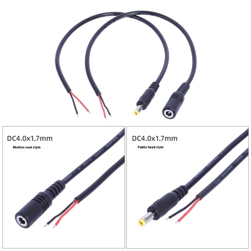 4017 Male/Female Plug To Open End Cable 4.0mmx1.7mm Plug Power Pigtails Cable for Computer Power Supply Repair