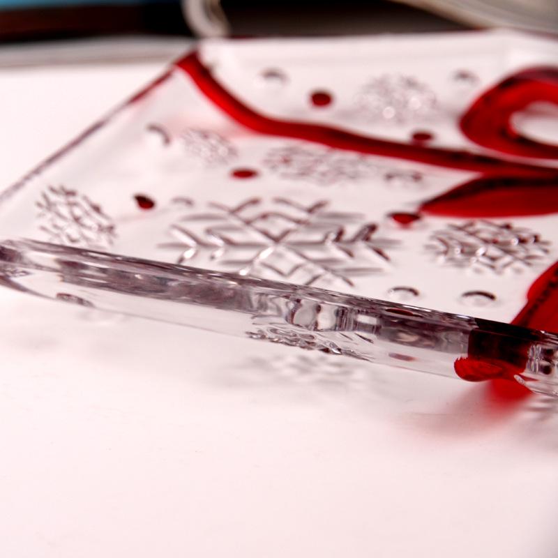 Customized Red Glass Bowl for Fruits and Treats: Perfect for Cake, Candy, and Centerpieces in Your Living Room.