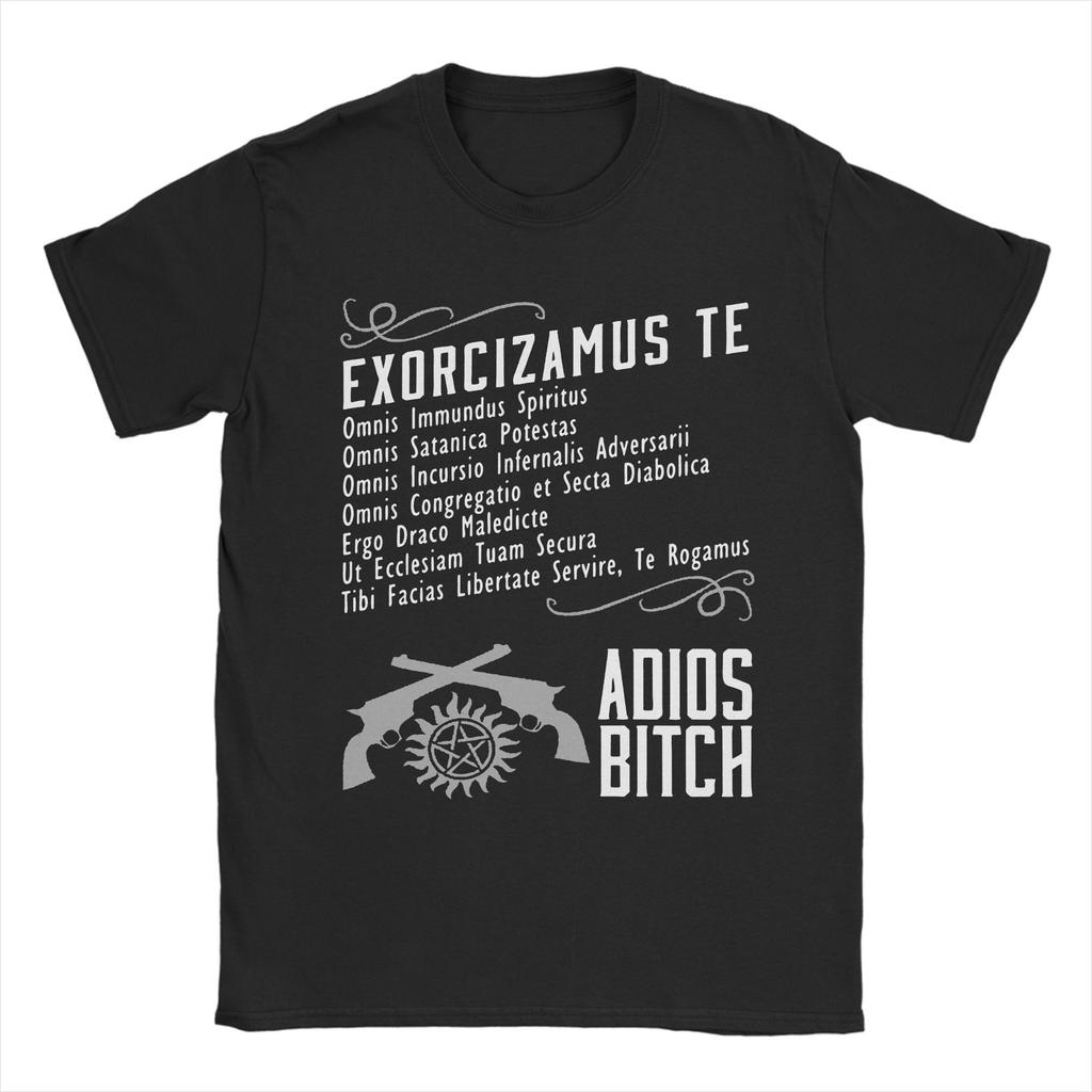 Supernatural Chibi Team T Shirts for Unisex Unisex Pure Cotton Vintage TShirt Round Collar  Tees Short Sleeve Tops 4XL 5XL 6XL