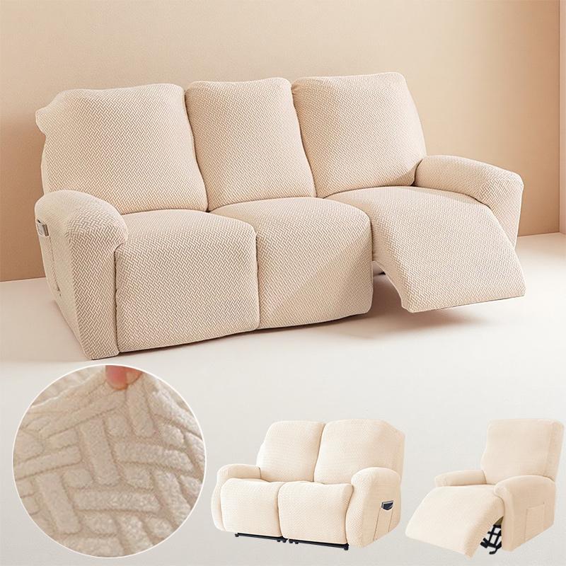 

1/2/3Seater Recliner Sofa Covers For Living Room Non-Slip Armchair Slipcover Stretch Spandex Recliner Cover Furniture Protect 1 Seater(4pcs)