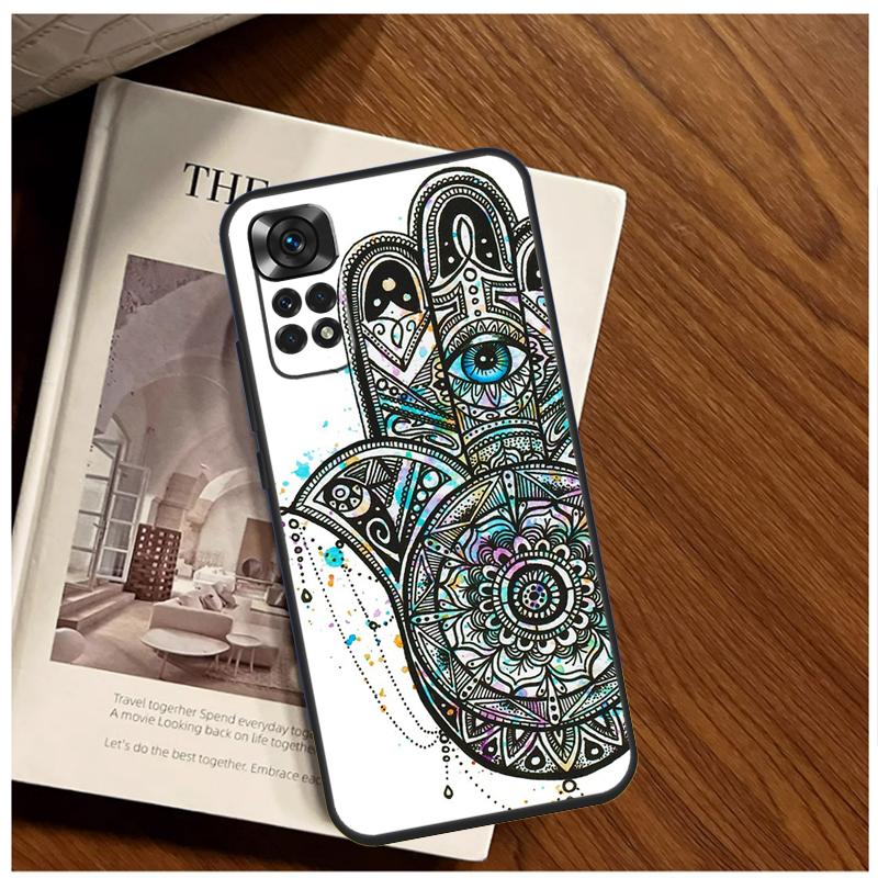 Hamsa Hand of Fatima Case For Xiaomi Redmi 12 12C 13C 10C 9C Redmi Note 13 12 9 10 11 Pro 9S 10S 11S 12S Cover