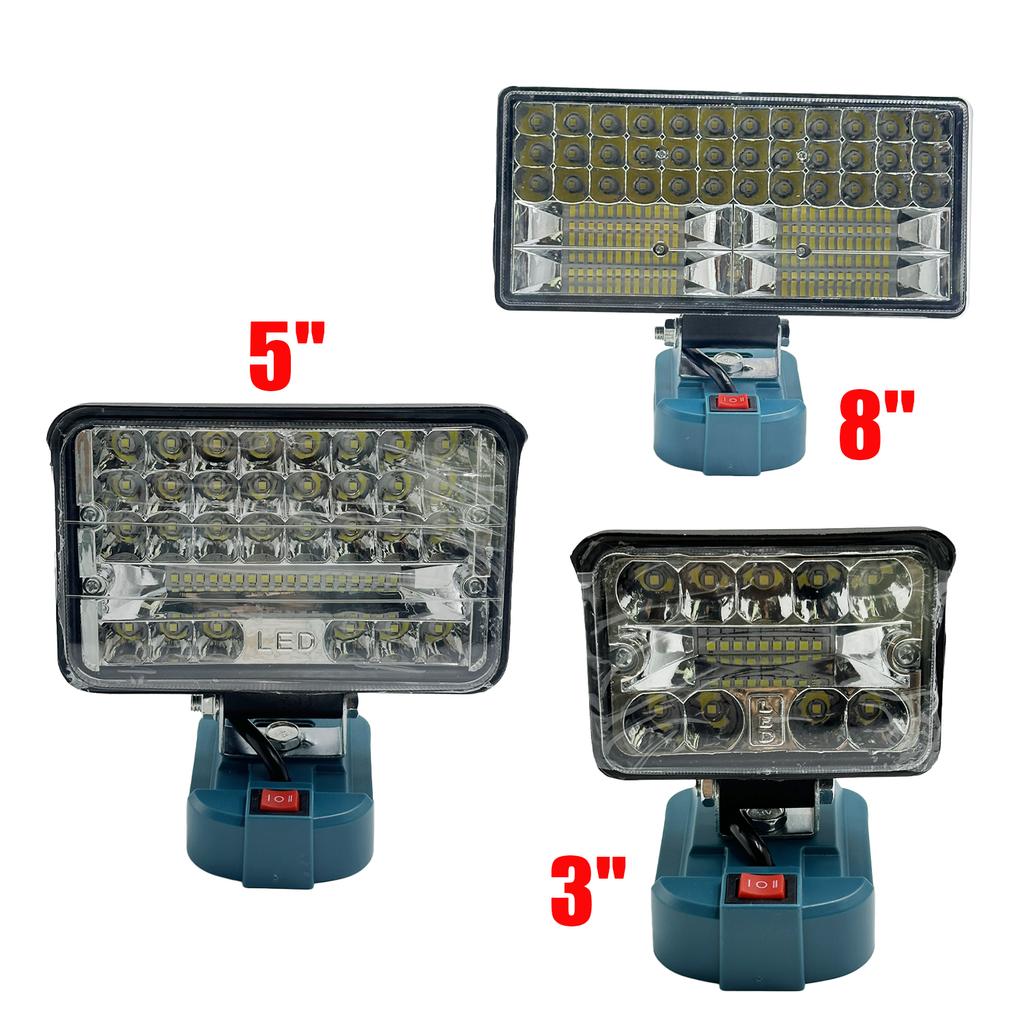 1/1/8'' Cordless LED Work Light for Makita 11.1-18V Li-Ion Battery,11W Jobsite Light 1111LM Flashlight(Battery Not Included)