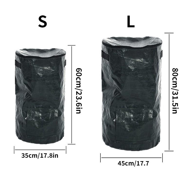 Eco-Friendly Dark Green Organic Compost Planting Bag with Lid