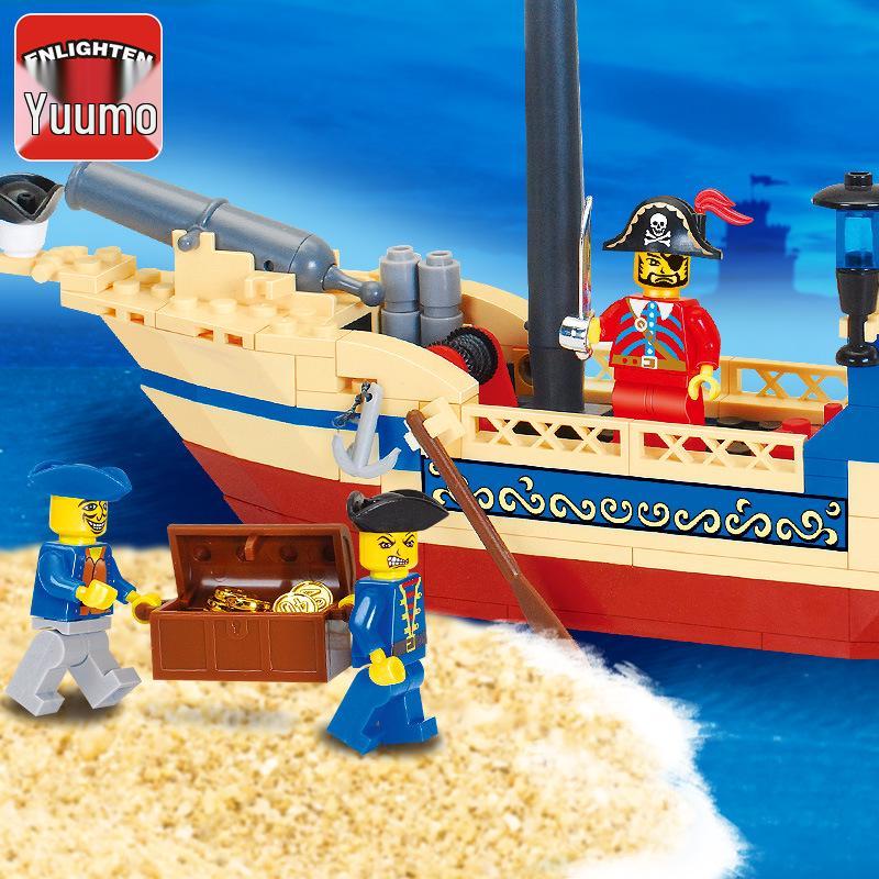 Enlighten Blocks Pirate Ship Educational Toy for Kids