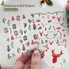 3D Embossed Christmas Nail Stickers - Santa, Tree, Snowflake & Reindeer Decor