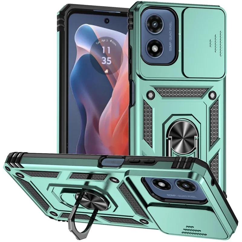 Pancerne etui odporne na wstrząsy do Motorola G67 G77 G06 Power G56 G86 G05 G15 G35 G55 G75 5G G85 G04S E15 Pokrowiec z uchwytem pierścieniowym Coque