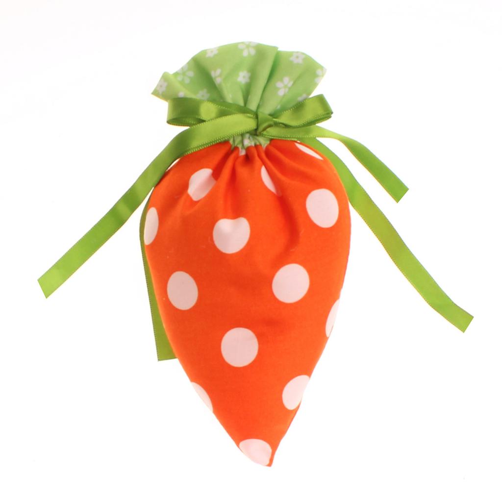 2025 Happy Easter New Carrot Shape Drawstring Fabric Cute Party Candy Gift Bags Large Capacity Candy Wrapping Gift Bags