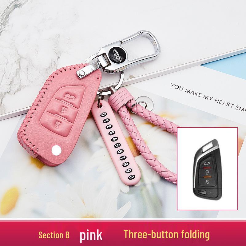 2020 Model Enhanced Car Key Case and Keychain