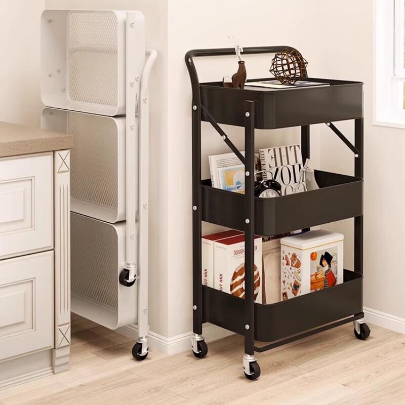 Yingbai 2-Tier Foldable Kitchen Storage Cart