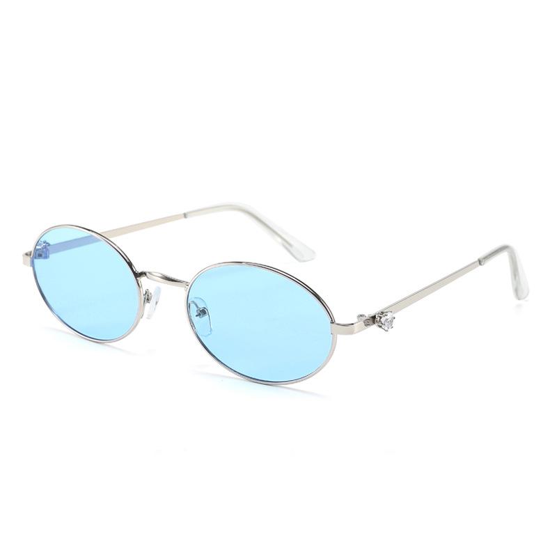 Hip Hop Oval Sunglasses Women Rhinestone Diamond Decoration Fashion Luxury Glasses Simplify Designed Unisex Shades