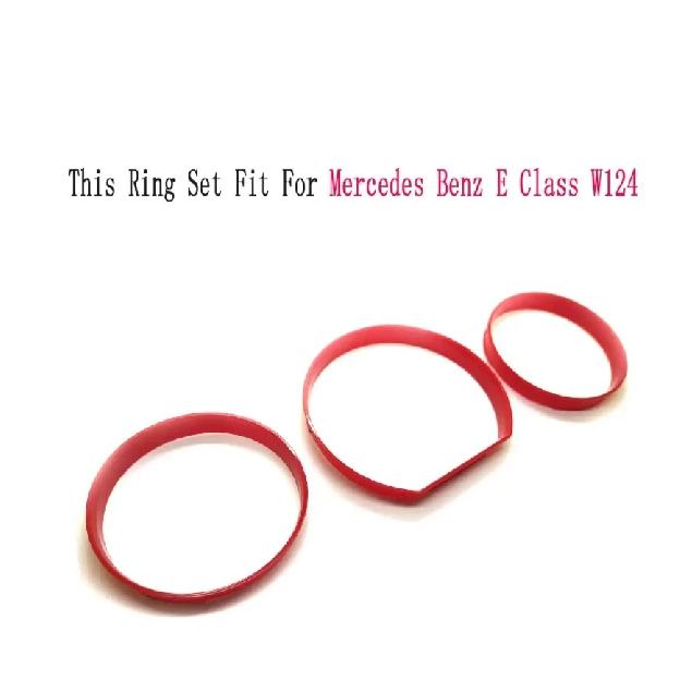 red /green /silver /carbon fiber gloss Speedometer Gauge Dial Ring Bezel Trim For Mercedes Benz W124 1984-1995 W126 1979-1991