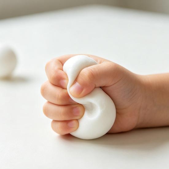 1/2Pcs Snowball Stress Relief Toy Decompression Ball Squeeze Toy Soft Stretchy Stress Ball Sensory Pinch Fidget Toy Party Favors