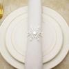 Serviette Ring Eco-friendly Anti-Fading Alloy Elegant Snowflake Serviette Holder Ring for Restaurant