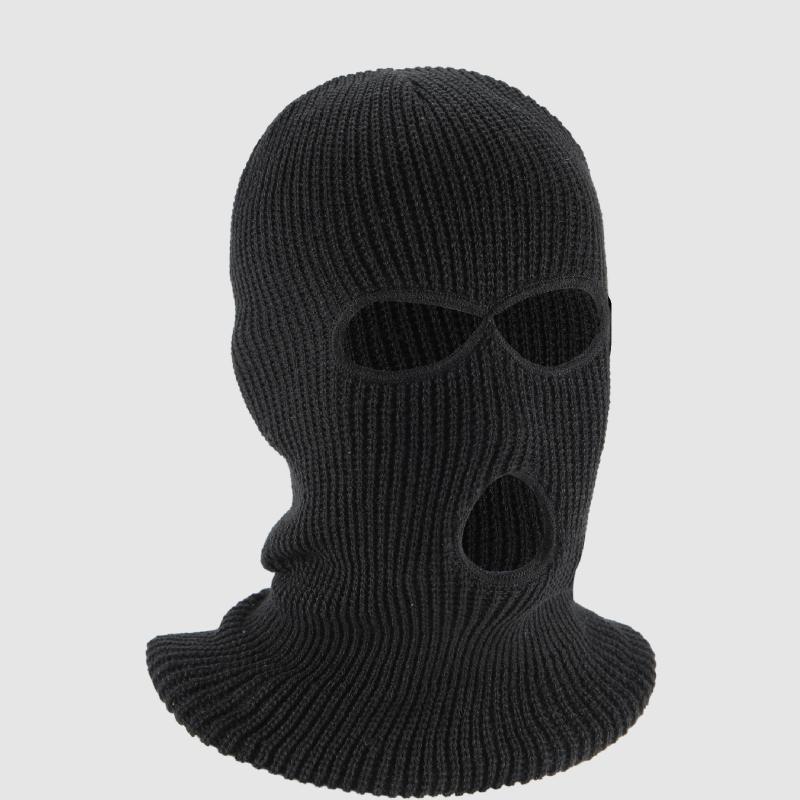 

2pcs 3 hole car seat headrest full face cover ski mask hat anti-dust protection seat funny car headrest cover car accessories чёрный