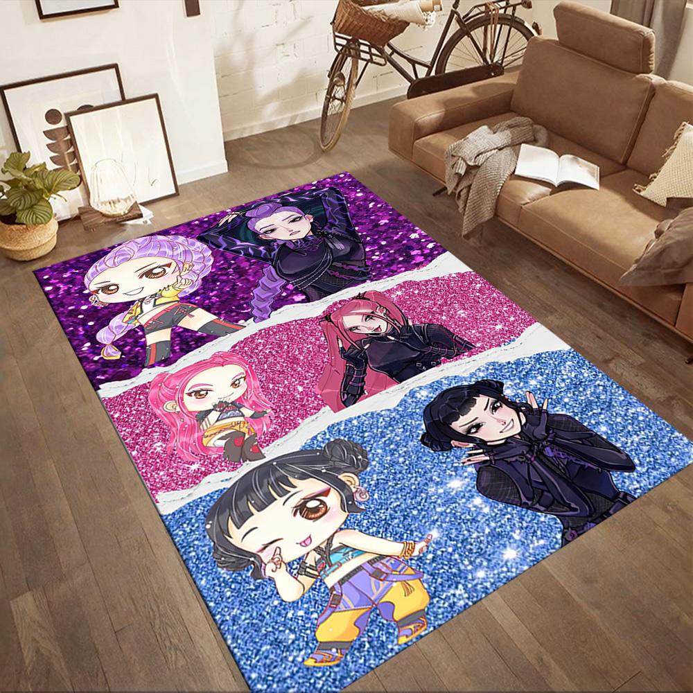 Huntrx: Future Heroes Square rugs are a great choice for living rooms, bedrooms, home décor, and as gifts.