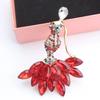 Animal Cheetah Alloy Crystal Mermaid Brooch With Security Pin For Women And Men