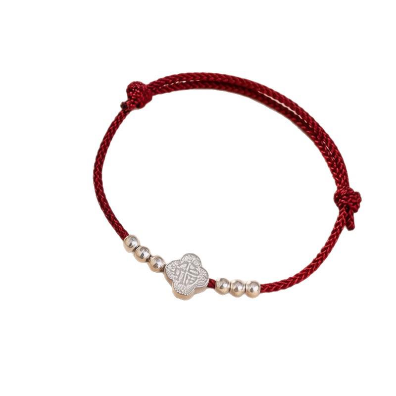 S999 Sterling Silver Koi Bracelet: Attract Wealth, Luck, and a Bright Future кларет