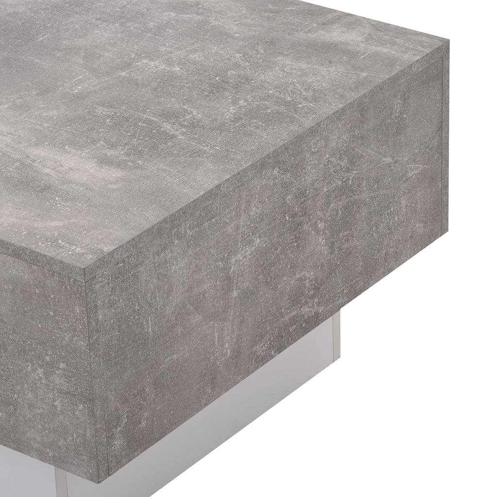 Coffee Table 2 Storage Spaces, Modern Extendable, Rectangular Storage Coffee Table, Sofa Table Center Table Living Room Office, Grey, 102x60x40cm