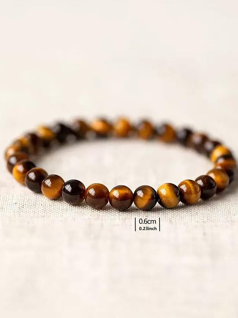 Retro Bracelet Tiger'S Eye Stone 10Mm Different Sizes Men'S Bracelet Stone Bracelet