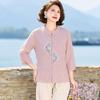 Middle-Aged Women's Chinese Style Embroidered Shirt