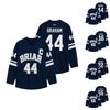 Unisex Fashion Athletic Pullover Off-Campus Style Long Sleeve Sports Jersey with Number and Letter Print for Casual Wear