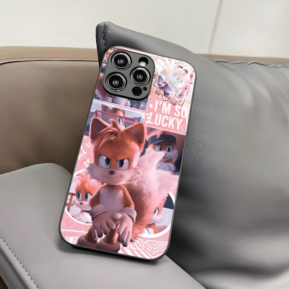 Cartoon Hedgehog S-Sonics Phone Case for Iphone 17 Air 16 15 14 12 11 13 Pro Max Mini X Xr Xs Puls Black Glass Cover