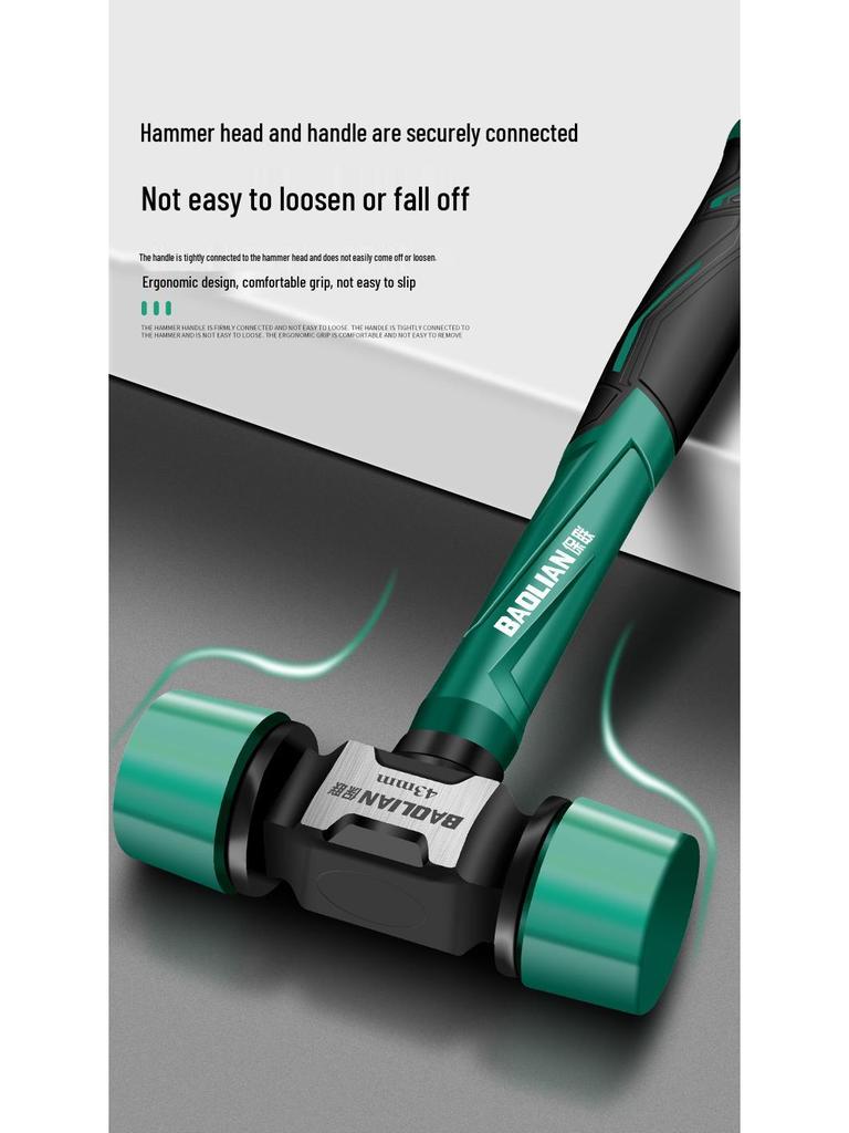 Obkladačské kladivo s gumovou hlavou a pevnou plastovou hlavou