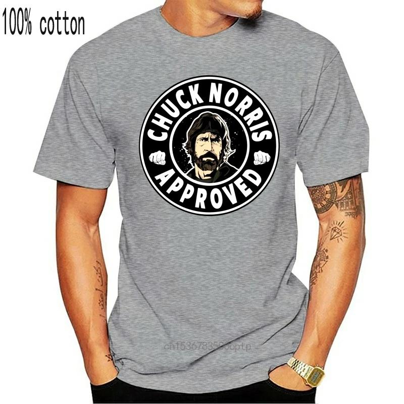 Men T Shirt Funny Chuck Norris Approved Sports T Shirt Funny T-shirt Novelty Tshirt Women