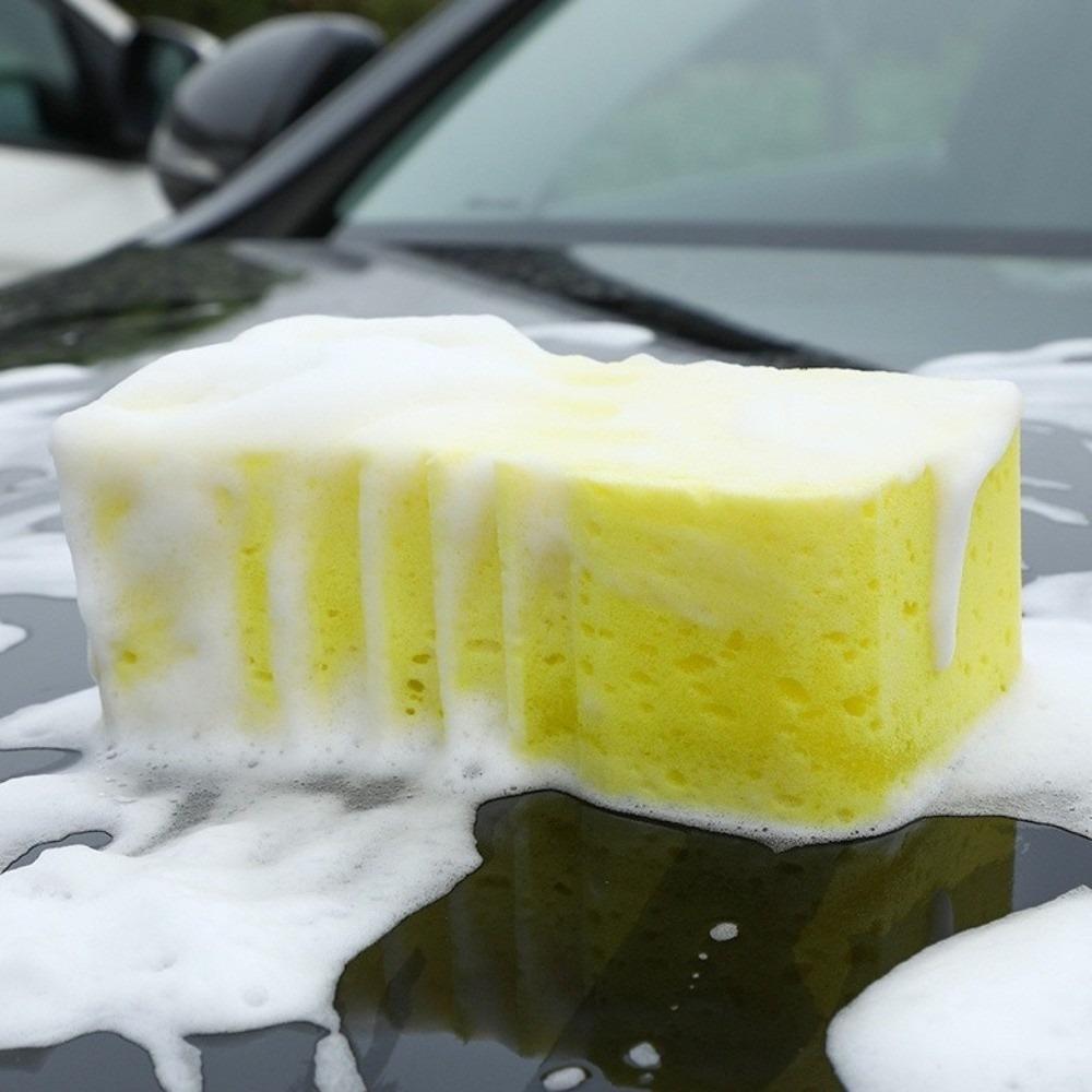 2pcs Scratch-Free Car Wash Sponge High Density Wax Polishing Sponge Cleaning Sponge Block Tyre