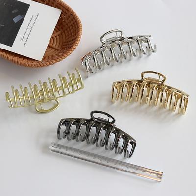 1pc French Retro European and American Metal Large Grab Clip Shark Clip Hair Clip Temperament, Set Off To Grab