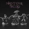 Handmade White Copper Night Owl Troop Miniatures, Fantasy Owl Soldier Figurines, Tabletop RPG Game Pieces, Gift for Men