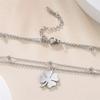 Clover Necklaces for Women Girls Lucky Stainless Steel Pendant Double Layer Gothic Classic Necklace Jewelry 2026 Gifts Wholesale