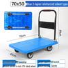 Foldable Silent Flatbed Hand Truck - Portable Plastic Cart for Household Cargo Hauling