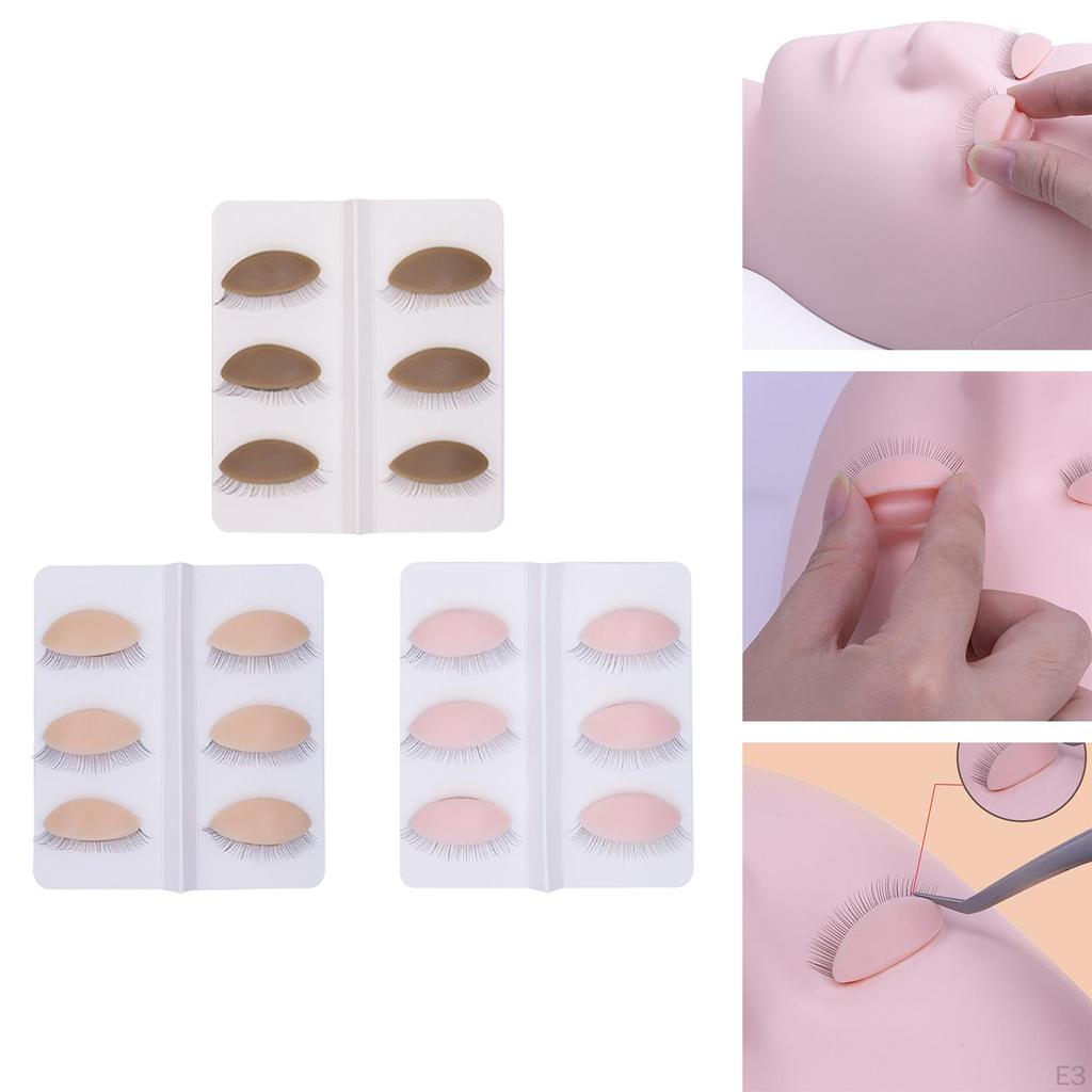 6 kusů praxe řas víčka umělé řasy prodlužování měkké pevné náhradní řasy salon make