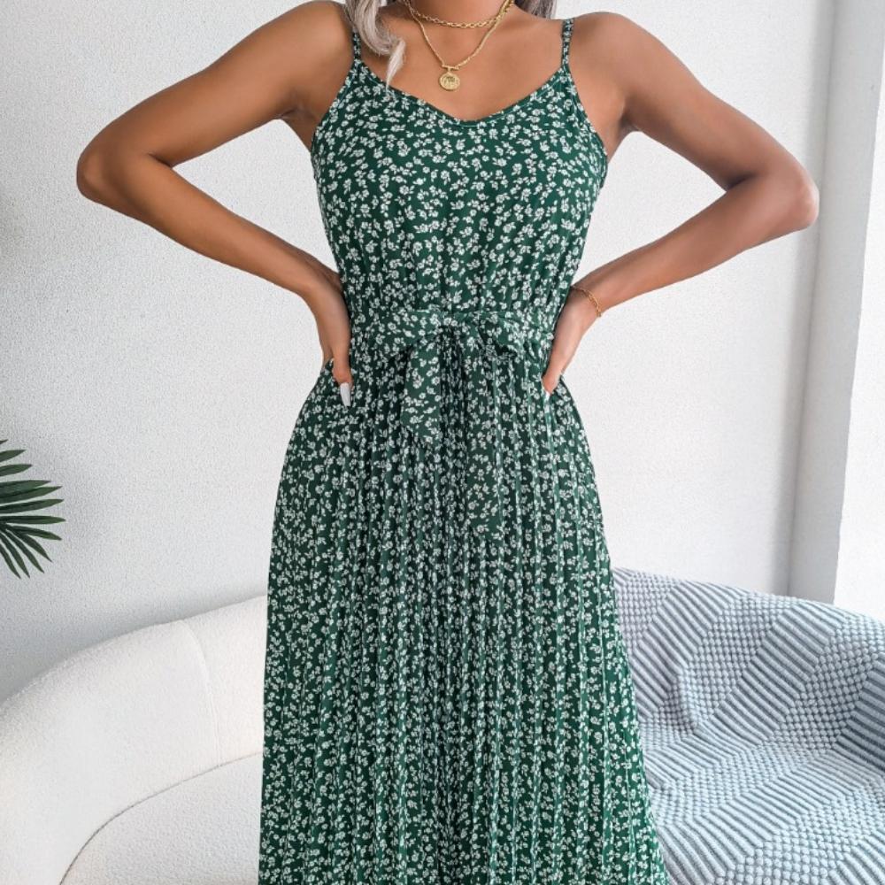 GMXIA Women's Fashion Summer Spring Solid Color Print Short Sleeve Suspenders High Waist Casual Dresses