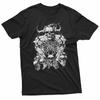 Horned Demon Skull Gothic Dark Art Skeleton Graphic T-Shirt
