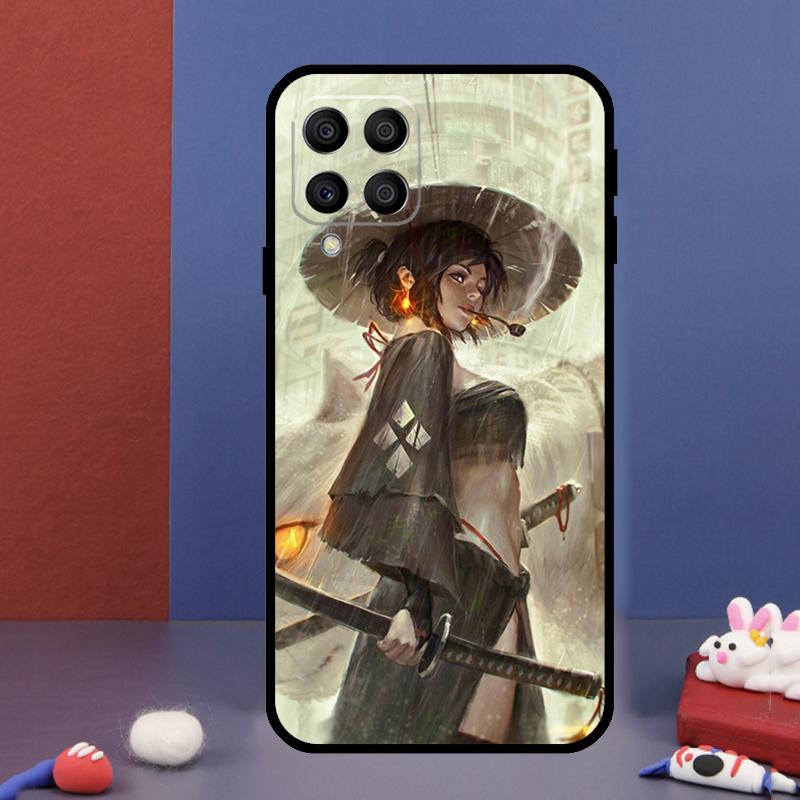 Anime Girl Samurai For Samsung Galaxy M14 M34 M54 M33 M13 M23 M53 M15 M55 M31 M51 M20 M30s M32 M52 Phone Case