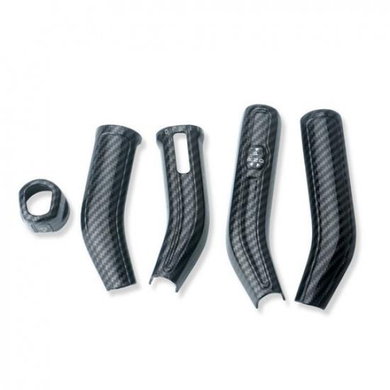 Bright ABS Carbon Fiber Car Steering Wheel Wiper Lever Cover For Benz GLA +