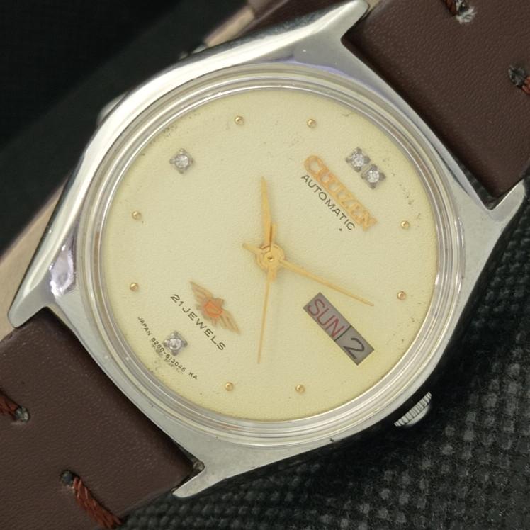 

Б/У винтажные мужские часы CITIZEN AUTO 8200 JAPAN D/D с оригинальным циферблатом 606-a314445-2 SKU606-a314445
